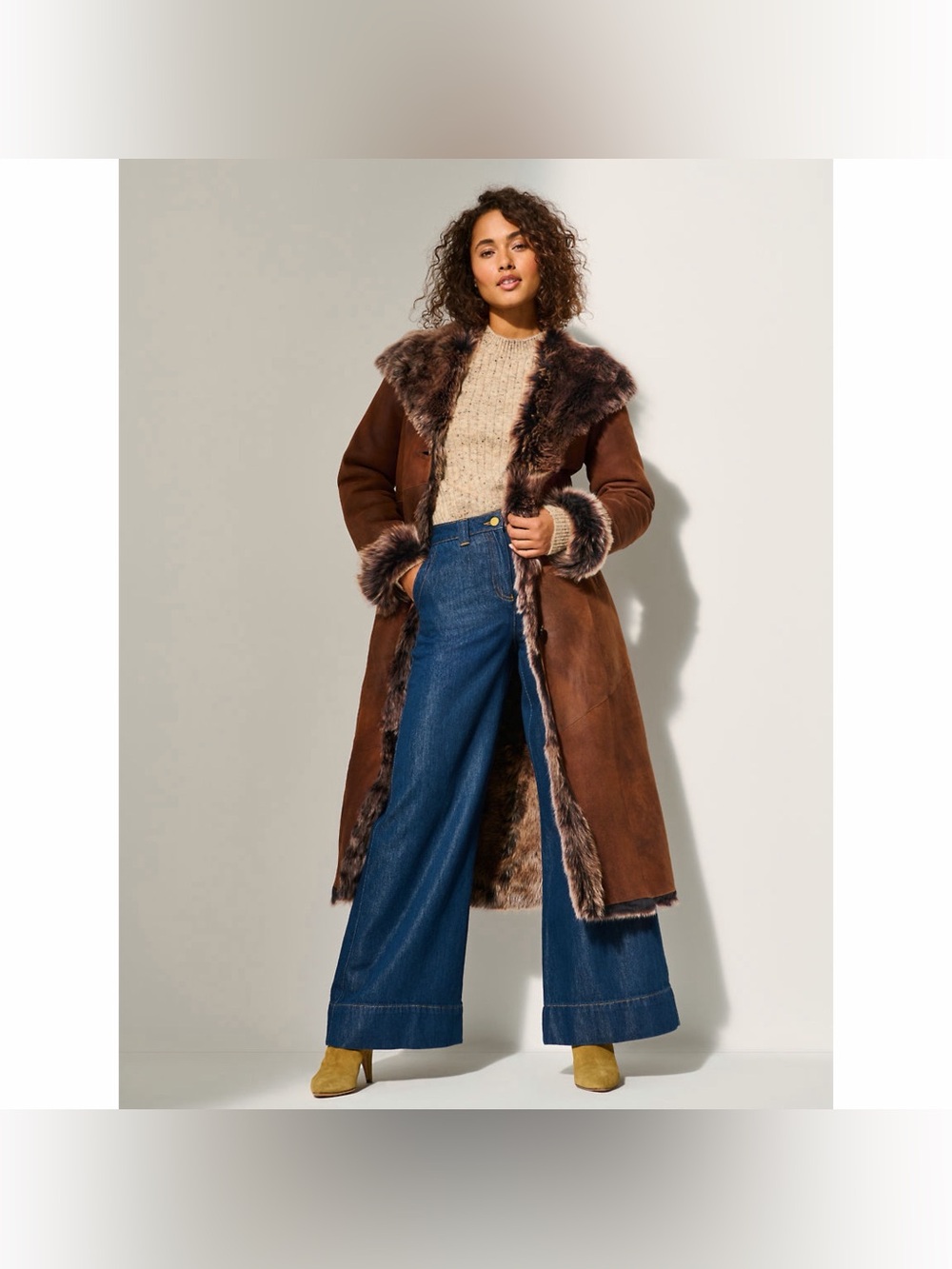 Dakota Hooded Toscana Sheepskin Coat by Overland